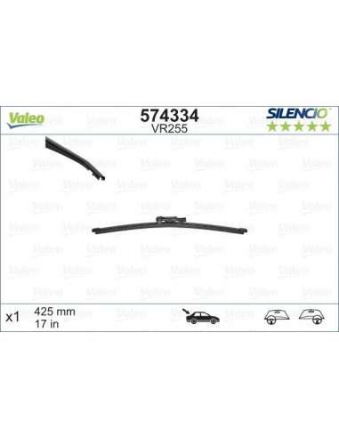 Limpiaparabrisas Valeo 574334 - VR255 435MM  X1 SILENCIO PLANA SILENCIO REAR