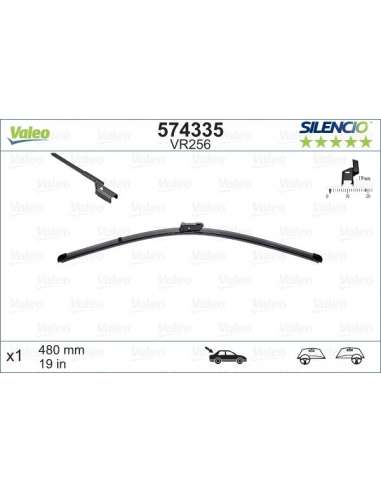 Limpiaparabrisas Valeo 574335 - VR256 480MM  X1 SILENCIO PLANA SILENCIO REAR