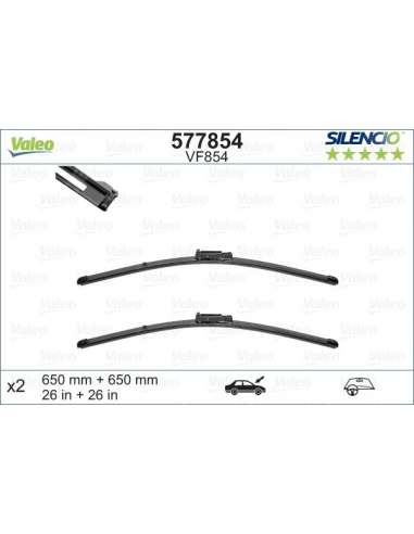 Limpiaparabrisas Valeo 577854 - VF854 650-650MM X2 SILENCIO PLANA SILENCIO FLAT BLADE SET