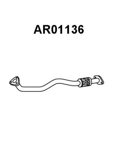 Tubo de escape Veneporte 112.AR01136 - ALFA 147 1.9 16V 00-TUBO COLECTOR Original VAICO Quality