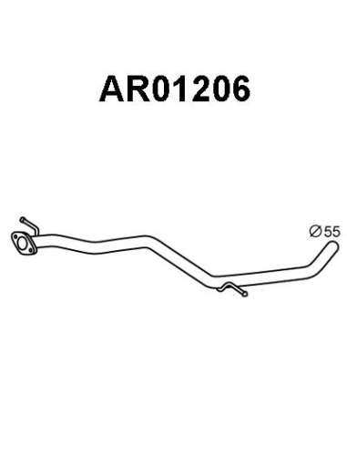 Tubo de escape Veneporte 112.AR01206 - ALFA 147 1.9JTD 00-TUBO INTERNO Original VAICO Quality