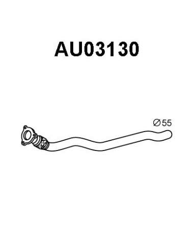 Tubo de escape Veneporte 112.AU03130 - AUDI A3 1.6i 9/96-SIL. FRT Original VAICO Quality