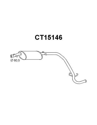 Silenciador posterior Veneporte 112.CT15146 - CITROEN C25 TD 90-SILENCIOSO TRAS