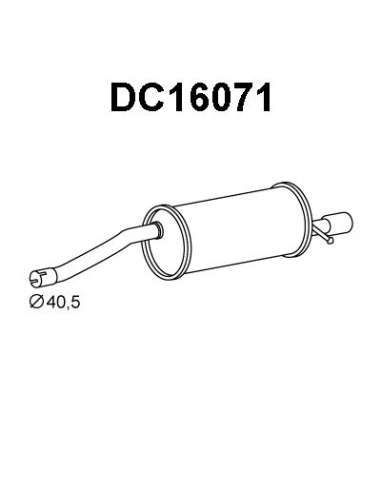 Silenciador posterior Veneporte 112.DC16071 - DACIA DUSTER 1.6I 04/10-SIL TRAS
