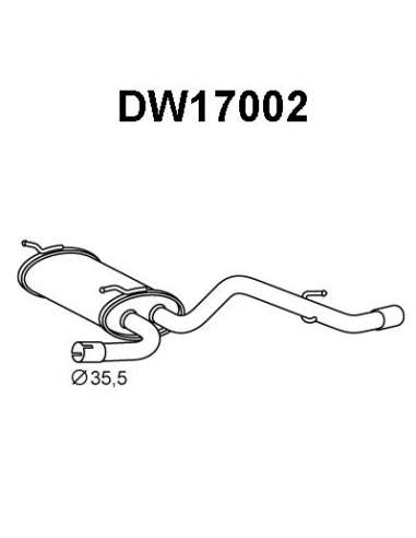 Silenciador posterior Veneporte 112.DW17002 - DAEWOO MATIZ 98-SILENCIOSO TRAS