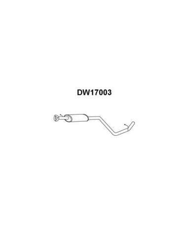 silenciador del medio Veneporte 112.DW17003 - DAEWOO NUBIRA 1.6 KAT 97-SILENC ME IO