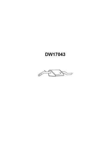 Silenciador posterior Veneporte 112.DW17043 - DAEWOO NUBIRA 1.6 16V KATV 97-SIL TRAS