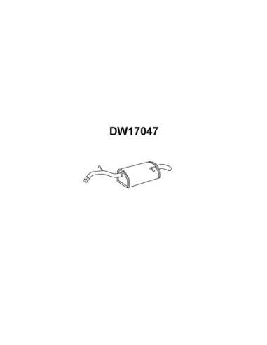 Silenciador posterior Veneporte 112.DW17047 - DAEWOO NUBIRA 2.0i KAT 97-SIL TRAS