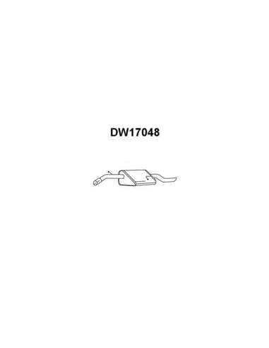 Silenciador posterior Veneporte 112.DW17048 - DAEWOO NUBIRA 1.6i 16V KAT 97-SIL TRAS