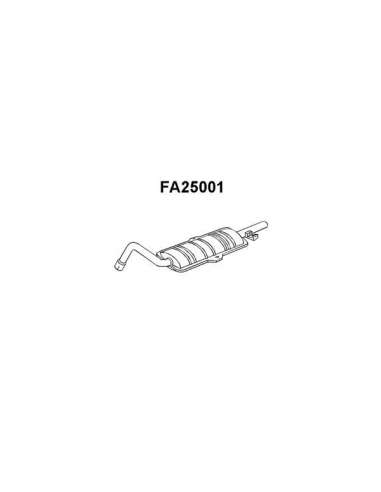 Silenciador posterior Veneporte 112.FA25001 - FIAT 124 SILENCIOSO TRAS