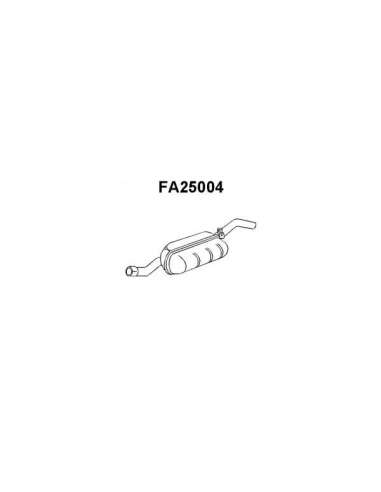 Silenciador posterior Veneporte 112.FA25004 - FIAT 127 1MODSIL.COMPLETO