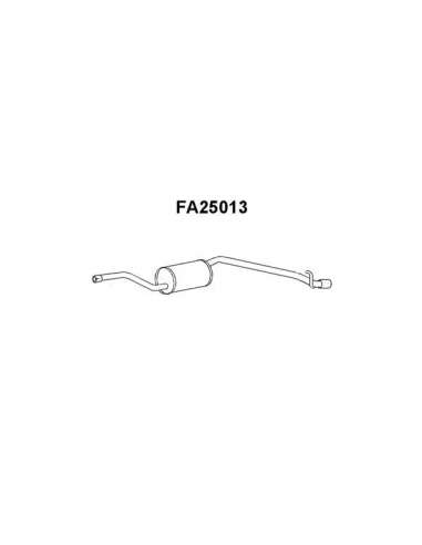 Silenciador posterior Veneporte 112.FA25013 - FIAT UNO 45SIL.COMPLETO