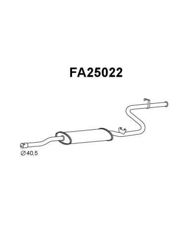 Silenciador posterior Veneporte 112.FA25022 - FIAT RITMO -82SILENCIOSO TRAS
