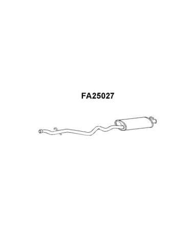 Silenciador posterior Veneporte 112.FA25027 - FIAT TIPO 1.4SIL.TRAS