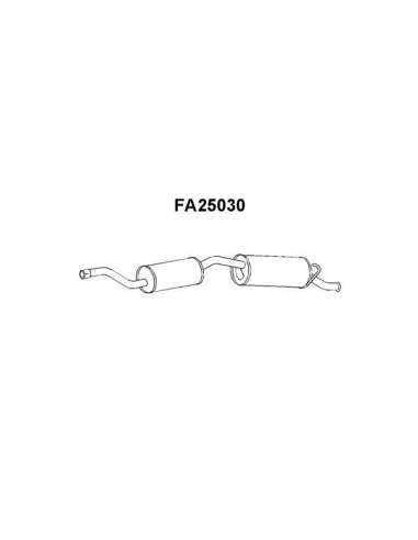 Silenciador posterior Veneporte 112.FA25030 - FIAT UNO 55SIL.COMPLETO