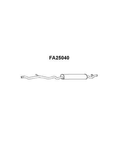 Silenciador posterior Veneporte 112.FA25040 - FIAT TEMPRA STAT 1.4/6 S.TRAS