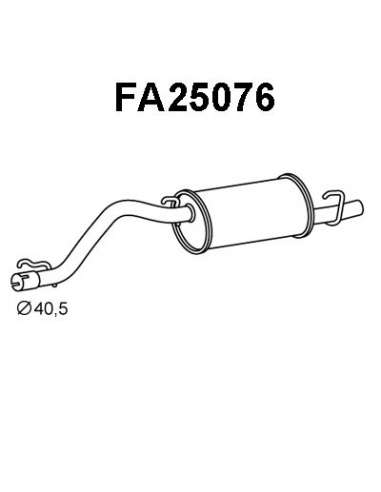Silenciador posterior Veneporte 112.FA25076 - FIAT PANDA SILENCIADOR TRAS