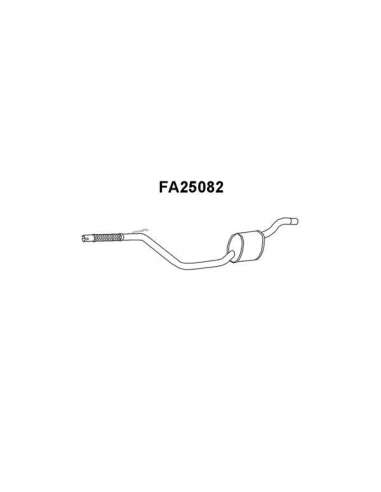 silenciador del medio Veneporte 112.FA25082 - FIAT PANDA KAT 91- SILENCIOSO FRT