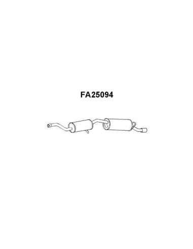Silenciador posterior Veneporte 112.FA25094 - FIAT UNO 70 89- SILENCIOSO TRAS