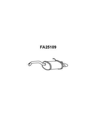 Silenciador posterior Veneporte 112.FA25109 - FIAT UNO 45 SUPER OIL -SILENCIOSO TRAS