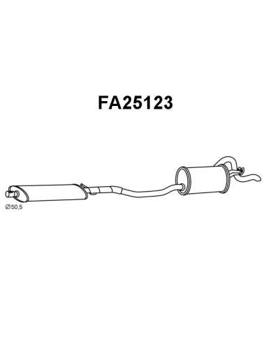 Silenciador posterior Veneporte 112.FA25123 - FIAT PUNTO 60 1.7TD 97-99SILENCIOS O TRAS