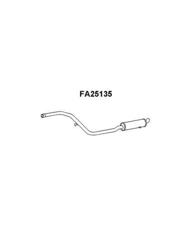 Silenciador posterior Veneporte 112.FA25135 - FIAT REGATA 70 1.3SIL. INTERNO