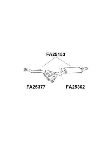 Silenciador posterior Veneporte 112.FA25153 - FIAT TIPO 1.6 92-SILENCIOSO TRAS