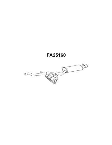 Silenciador posterior Veneporte 112.FA25160 - FIAT TIPO 2.0 91-SILENCIOSO TRAS