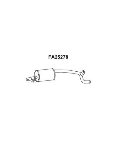 Silenciador posterior Veneporte 112.FA25278 - FIAT PANDA 1.1 IE 4X4SILENCI TRASE IRO