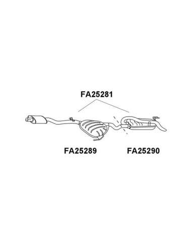 Silenciador posterior Veneporte 112.FA25281 - FIAT BRAVO 1.6  SILENCIADOR TRASEI RO