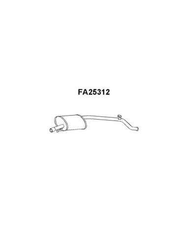 Silenciador posterior Veneporte 112.FA25312 - FIAT PANDA 4X4 1.0SILENCIOSO TRAS