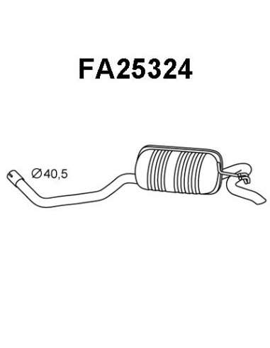 Silenciador posterior Veneporte 112.FA25324 - FIAT PUNTO 60/75  SILENCIADOR TRAS EIRO