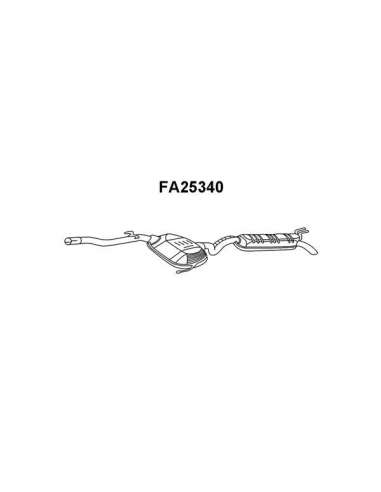 Silenciador posterior Veneporte 112.FA25340 - FIAT MAREA 1.4 96-SILENCIOSO COMPL ETO