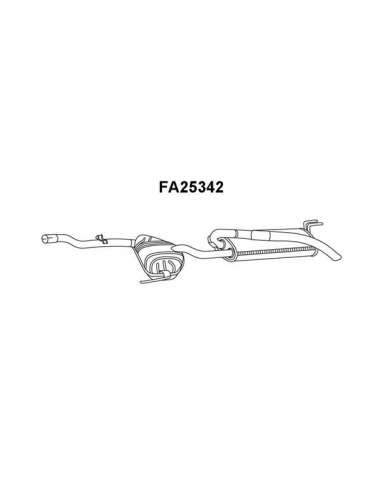 Silenciador posterior Veneporte 112.FA25342 - FIAT MAREA 1.6 KATSILENCIOSO COMPL ETO