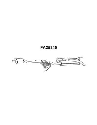 Silenciador posterior Veneporte 112.FA25345 - FIAT MAREA 1.8 KAT S.W CARRINHASIL COMP