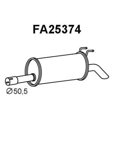 Silenciador posterior Veneporte 112.FA25374 - FIAT MULTIPLA 1.9JTD 98-SILENCIOSO TRAS