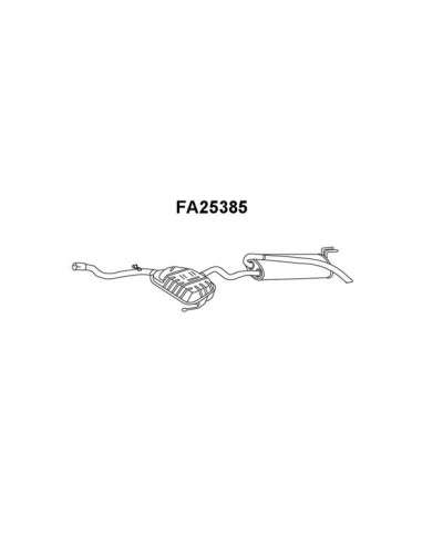 Silenciador posterior Veneporte 112.FA25385 - FIAT MAREA 2.0i KAT CARRINHA SIL C OMPLE