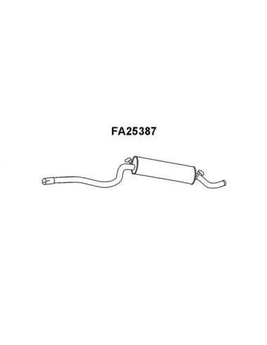 Silenciador posterior Veneporte 112.FA25387 - FIAT CINQUECENTO 1.1i 94-SIL TRAS