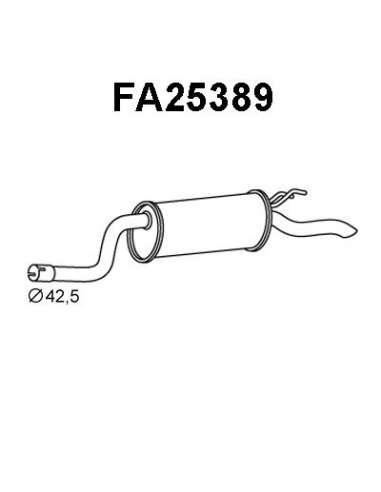 Silenciador posterior Veneporte 112.FA25389 - FIAT PUNTO 1.2 16V 99-SILENCIOSO T RAS