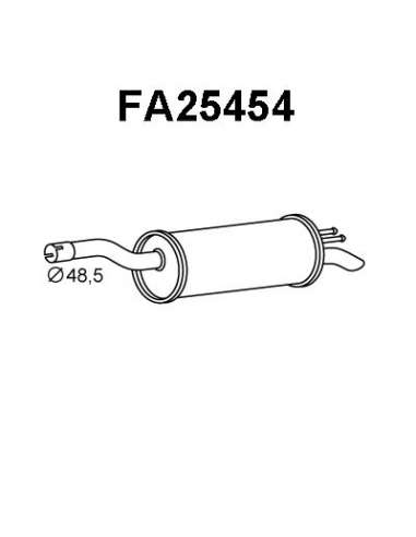 Silenciador posterior Veneporte 112.FA25454 - FIAT DOBLO 1.9D 01-SILENCIOSO TRAS