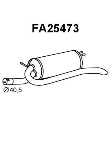 Silenciador posterior Veneporte 112.FA25473 - FIAT PALIO 75/100 16VSILENCIOSO TR AS