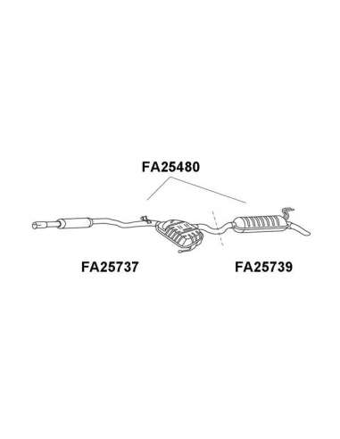 Silenciador posterior Veneporte 112.FA25480 - FIAT BRAVO/BRAVA 1.2 16VSILENCIOSO TRAS