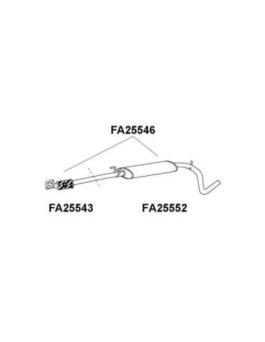 Silenciador posterior Veneporte 112.FA25546 - FIAT STILO 1.6 16V SW 01-SILENCIOS O FRT