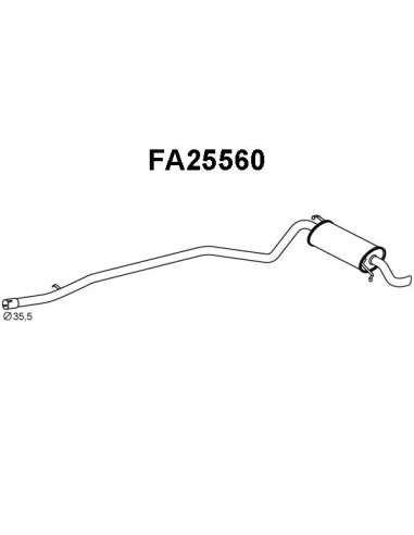 Silenciador posterior Veneporte 112.FA25560 - FIAT SEICENTO 1.4I KAT 01-SILENC.T RAS