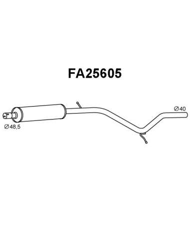 Silenciador posterior Veneporte 112.FA25605 - FIAT PALIO 1.2/6 97-SILENCIOSO FRT