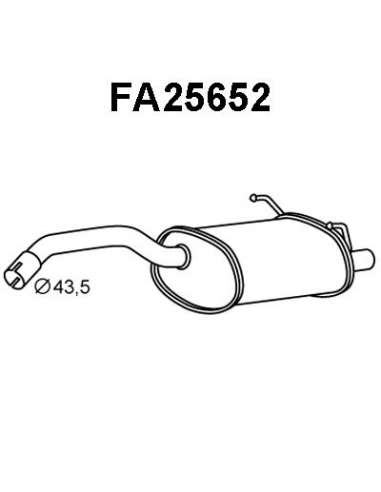 Silenciador posterior Veneporte 112.FA25652 - FIAT PANDA 1.1/1.2 03-SILENCIOSO T RAS