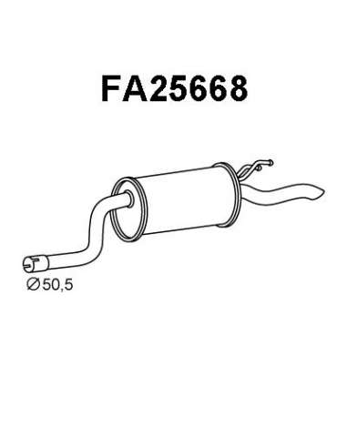 Silenciador posterior Veneporte 112.FA25668 - FIAT PUNTO/IDEA 1.3JTD 03-SILENCIO SO TRAS