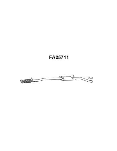 Silenciador posterior Veneporte 112.FA25711 - FIAT IDEA/MUSA 1.4 04-SILENCIOSO F RENTE