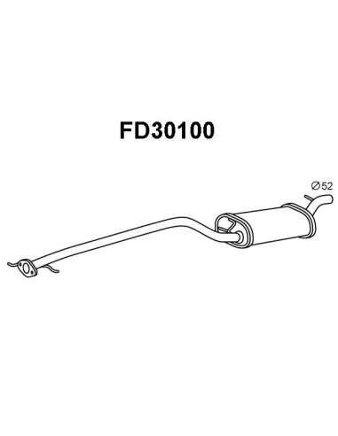 Silenciador posterior Veneporte 112.FD30100 - FORD FOCUS 1.8 99-SILENCIOSO FRT