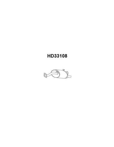 Silenciador posterior Veneporte 112.HD33108 - HONDA CIVIC KAT 1.4i DOHC 10/95-S. TRAS